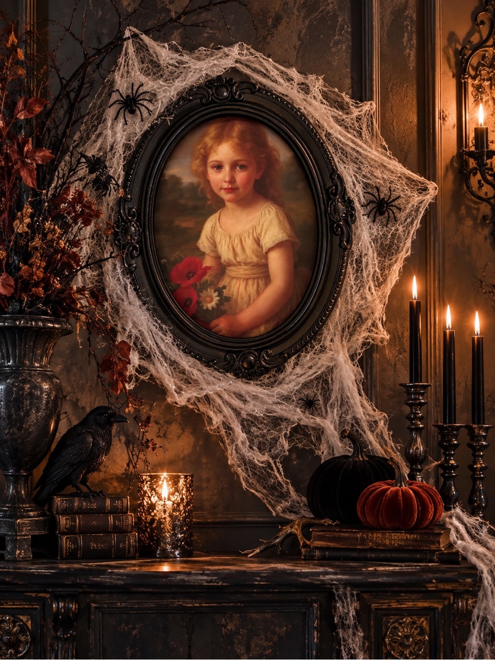 Framed Halloween Lenticular Hologram Portrait 9x11